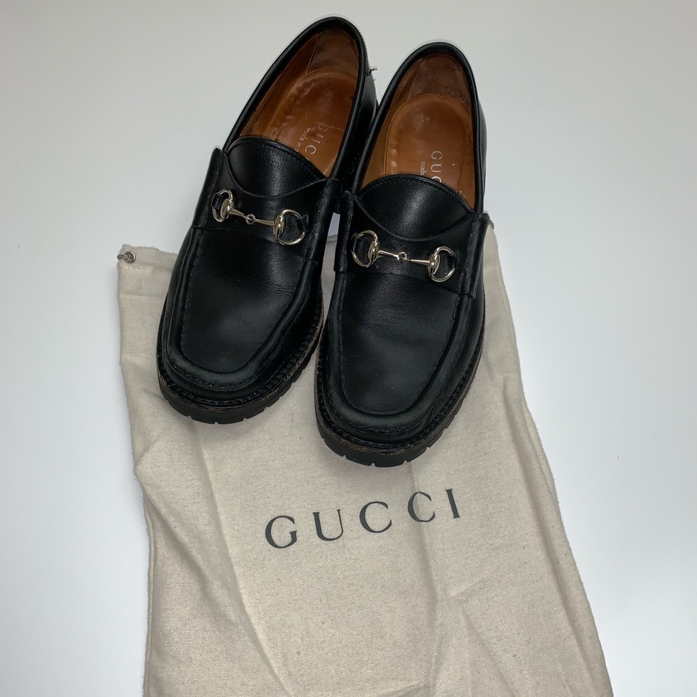 Gucci lug sole loafer
